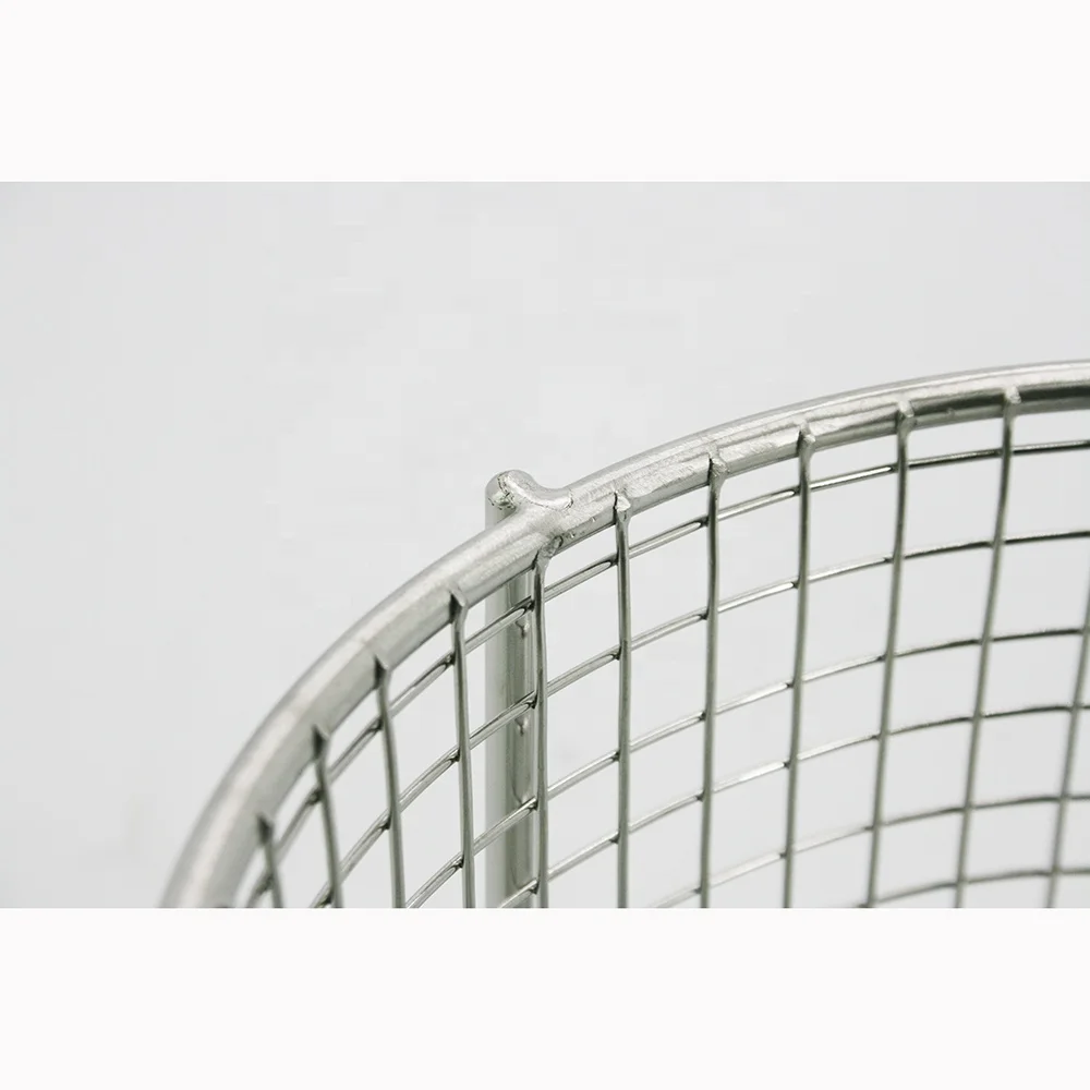 Stainless Steel fry basket Wire Mesh Round  Fry Potato Fryer Basket Food Mesh Strainer