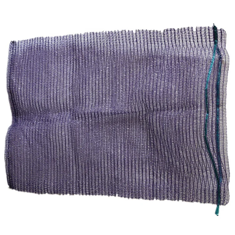 Recycled 50*80cm 30kg vegetables PE Raschel Mesh Bag For Potato Onion Cabbage Carrot Hot Pepper Packaging
