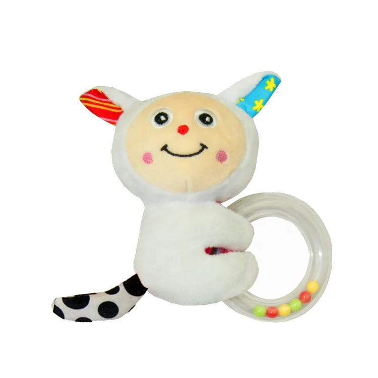 Baby rattle toys cartoon animal sheep hand bell rattle toys hot selling