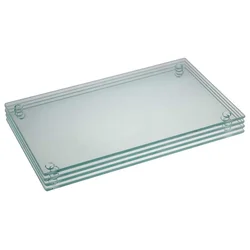 Glass Cutting Board Set by Clever Chef 4 Non Slip Cutting Boards are Shatter-Resistant, Durable, Stain Resistant, Dishwasher
