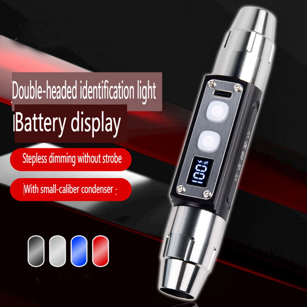 4LED LCD Screen Display USB Rechargeable Gemstone Tester UV Blacklight Flashlight