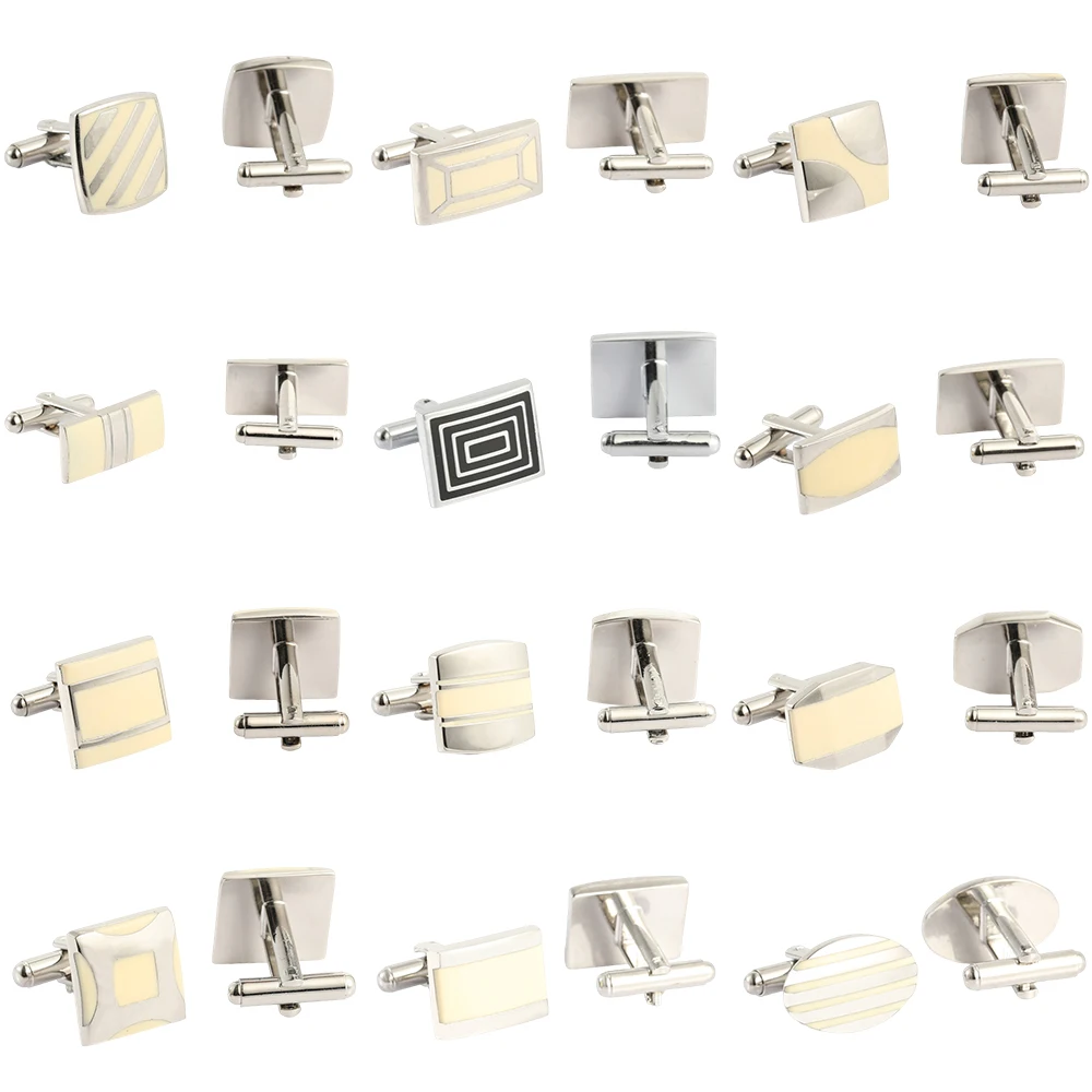 Factory Direct Luxury Business Cufflinks Custom Metal Zinc Alloy Enamel for Weddings Anniversaries Parties or As a Gift
