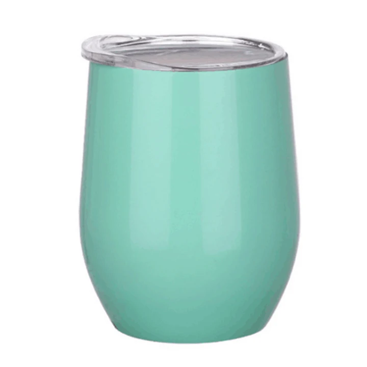 Wholesale 12oz  Egg shape Vacuum insulation double wall stainless steel coffee mugs water wine tumbler