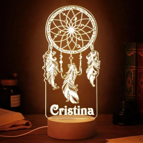 Personalized Dream Catcher Nightlights Custom Creative Light 3D Illusion Lamp