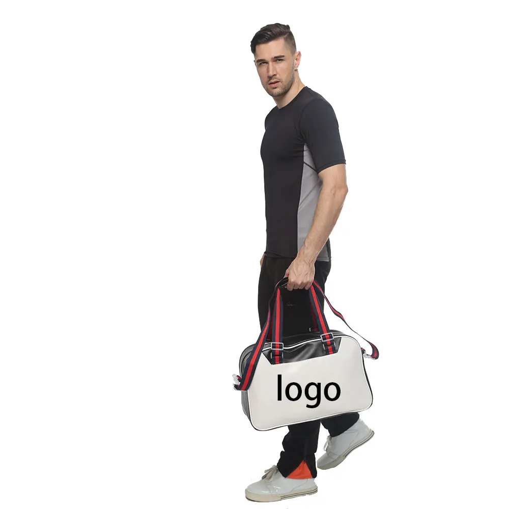 Customizable wholesale gym handbag luggage leather fitness bag sports bag travel bag