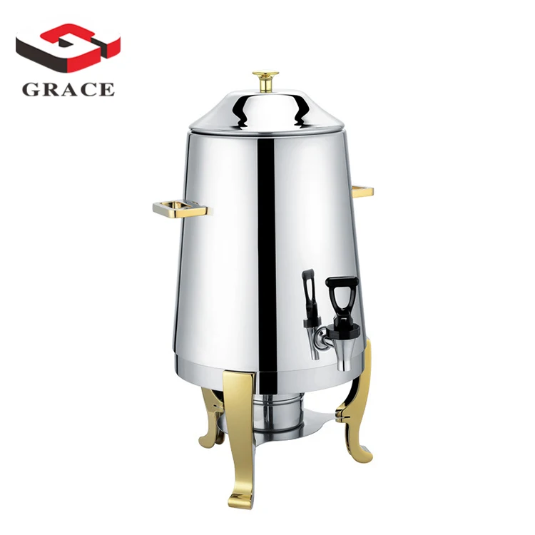 Hotel utensil commercial stainless steel hot milk coffee dispenser hot chocolate dispenser juice beverage dispenser for sale