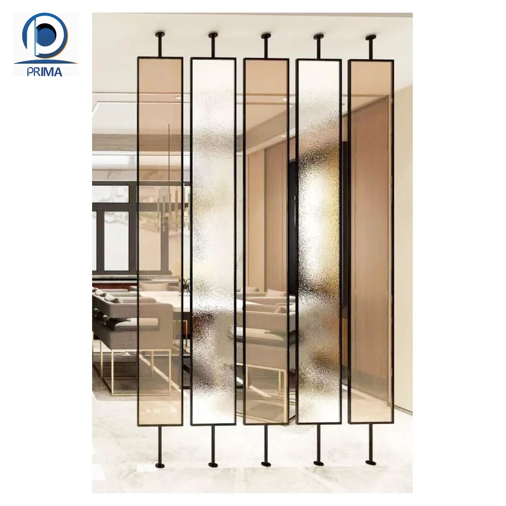 Prima Stainless Steel Folding Screen Still Luxury Gold Laser Cut Privacy Cabinet Partition For Living