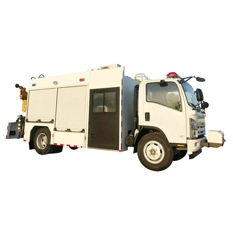 Professional chinese wholesaler cheap Isuzu fire fighting truck with 3tons XCMG crane