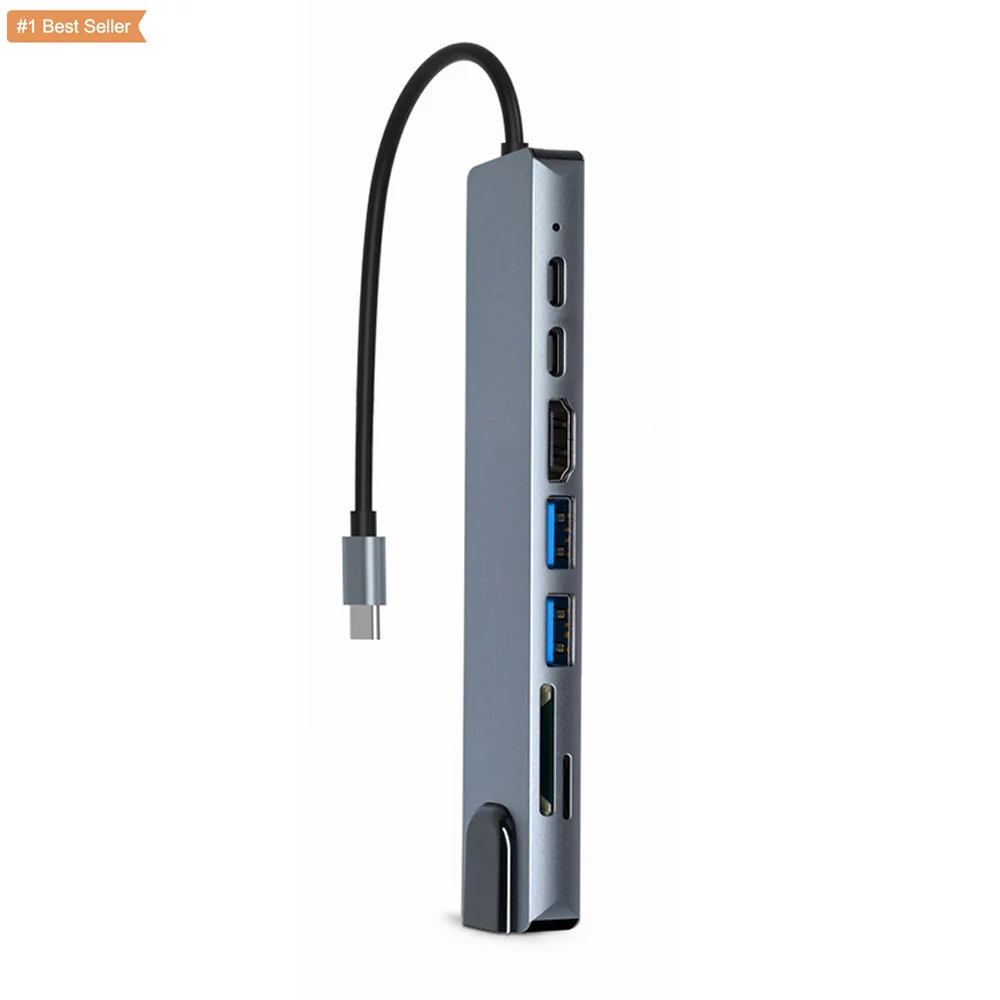 8 Вт 1 Тип USB C Hub чтобы RJ45 czytnik kart PD зарядное устройство многофункциональный адаптер 3 0 4K HDMI SD/TD