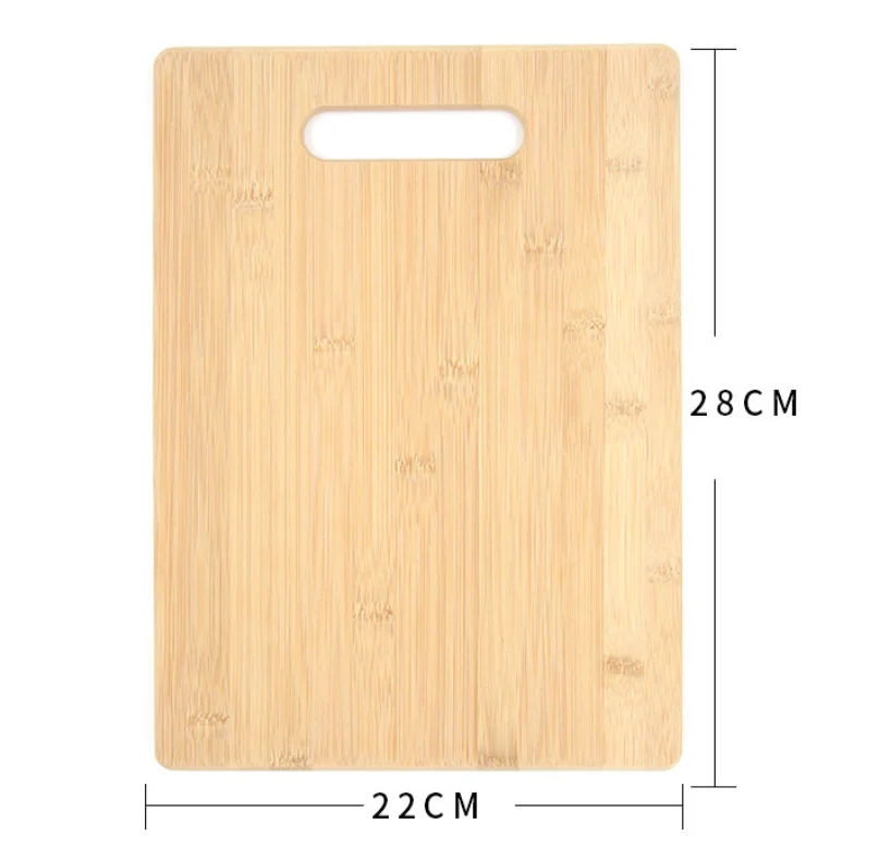 Прямоугольная квадратная бамбуковая разделочная доска с набором ручек