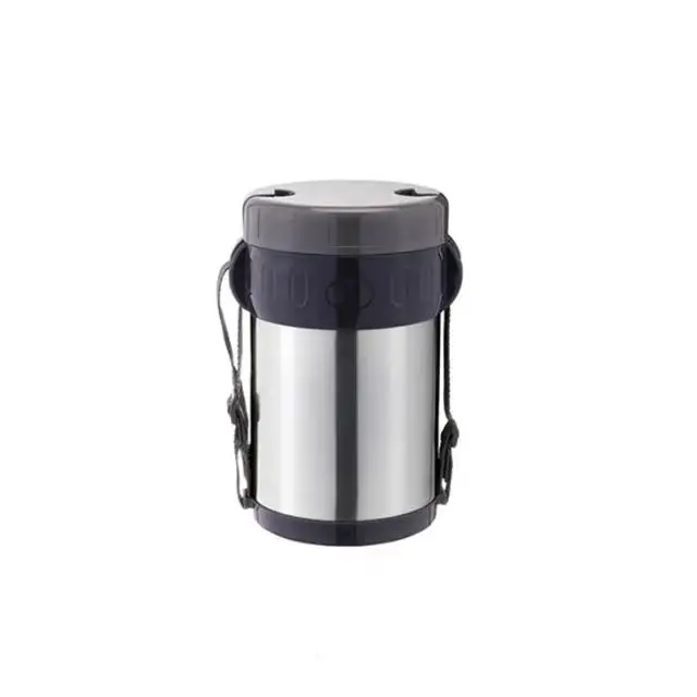 Customizable  lunch box Double Wall Stainless Steel & Thermo Plastic Lunch Box Adult Handgrip Food Storage Container for Camping