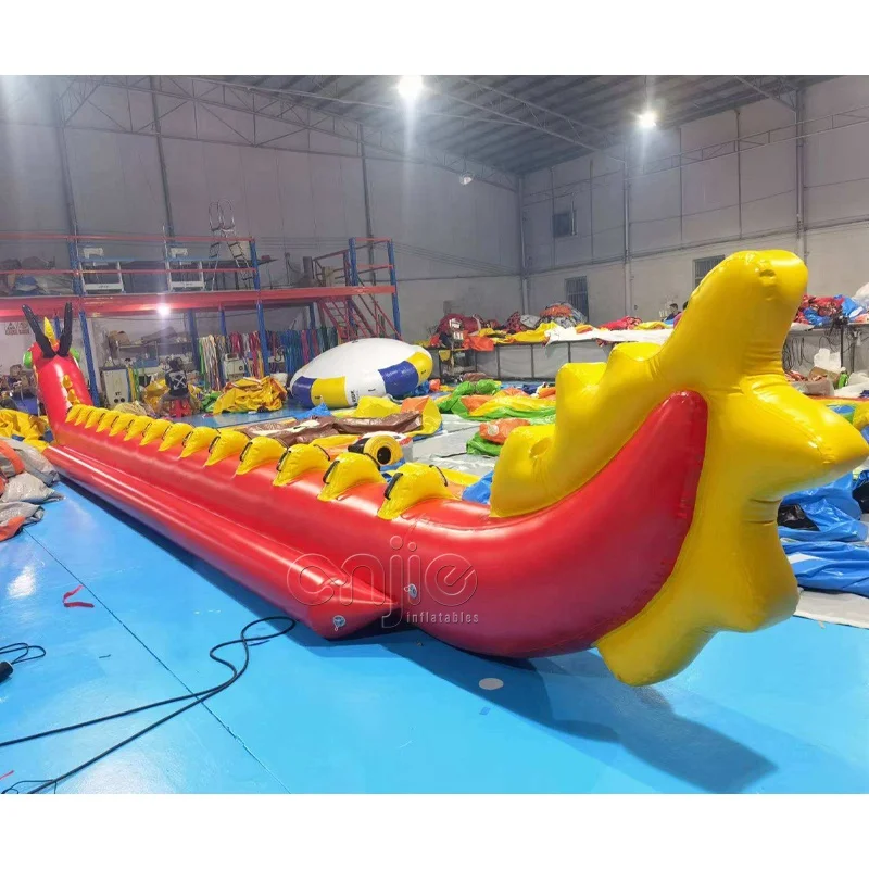 Inflatable Water Towing float tubes river banana boat 14 riders dragon inflatable boat