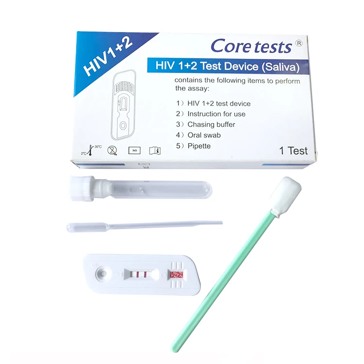 Medical High Accuracy Oral Fluid Hiv 1/2 Antibody Diagnostic Test Kit Saliva Hiv Rapid Test Kits