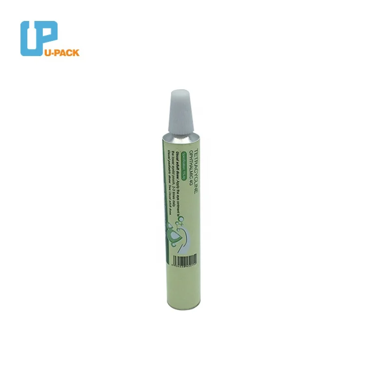 Plastic needle nose nozzle empty ointment aluminum collapsible packaging tube