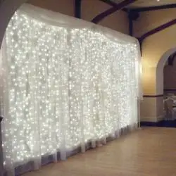 300 LED Window Curtain Lcicle Lights String Fairy Light Wedding Party Home Garden Decorations