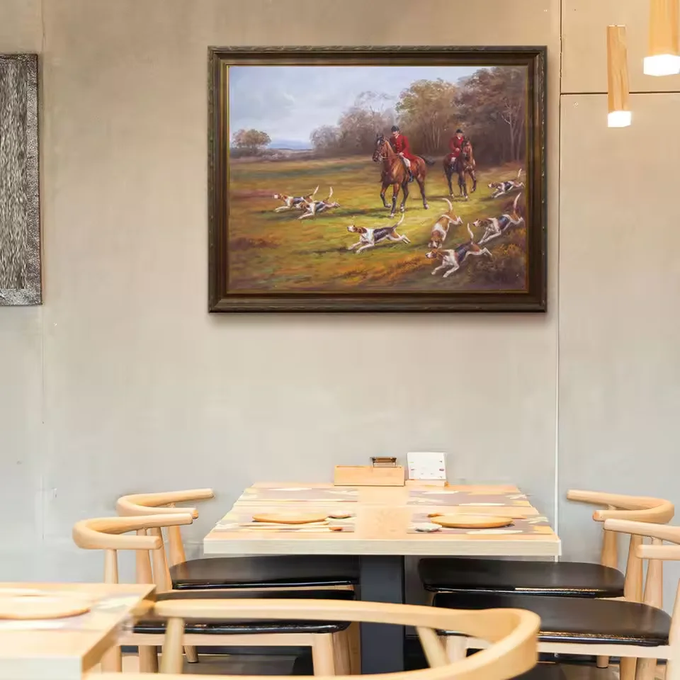 Wall Art England Ancient Royal And Noble Movement Fox Hunting Oil Paintings On Canvas