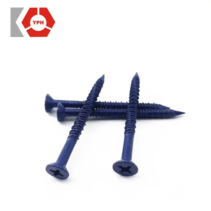 High quality concrete screw flat phillips head countersunk ruspert surface treatment