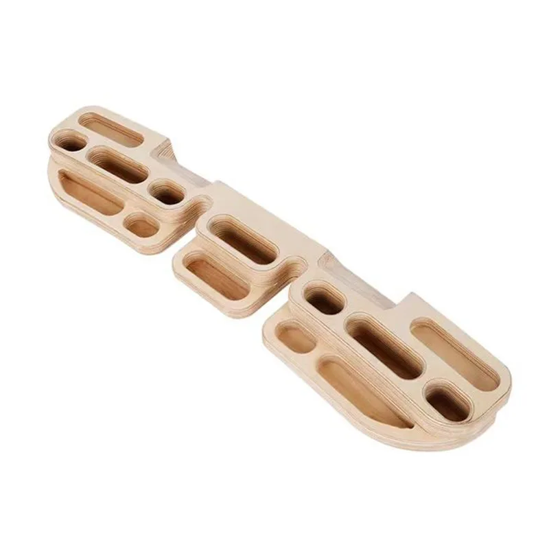 MKAS Wooden Rock Climbing Pull Up Wall Mount Designed Training for Climbing Wooden Hangboard Fingerboard Climbing Training Board