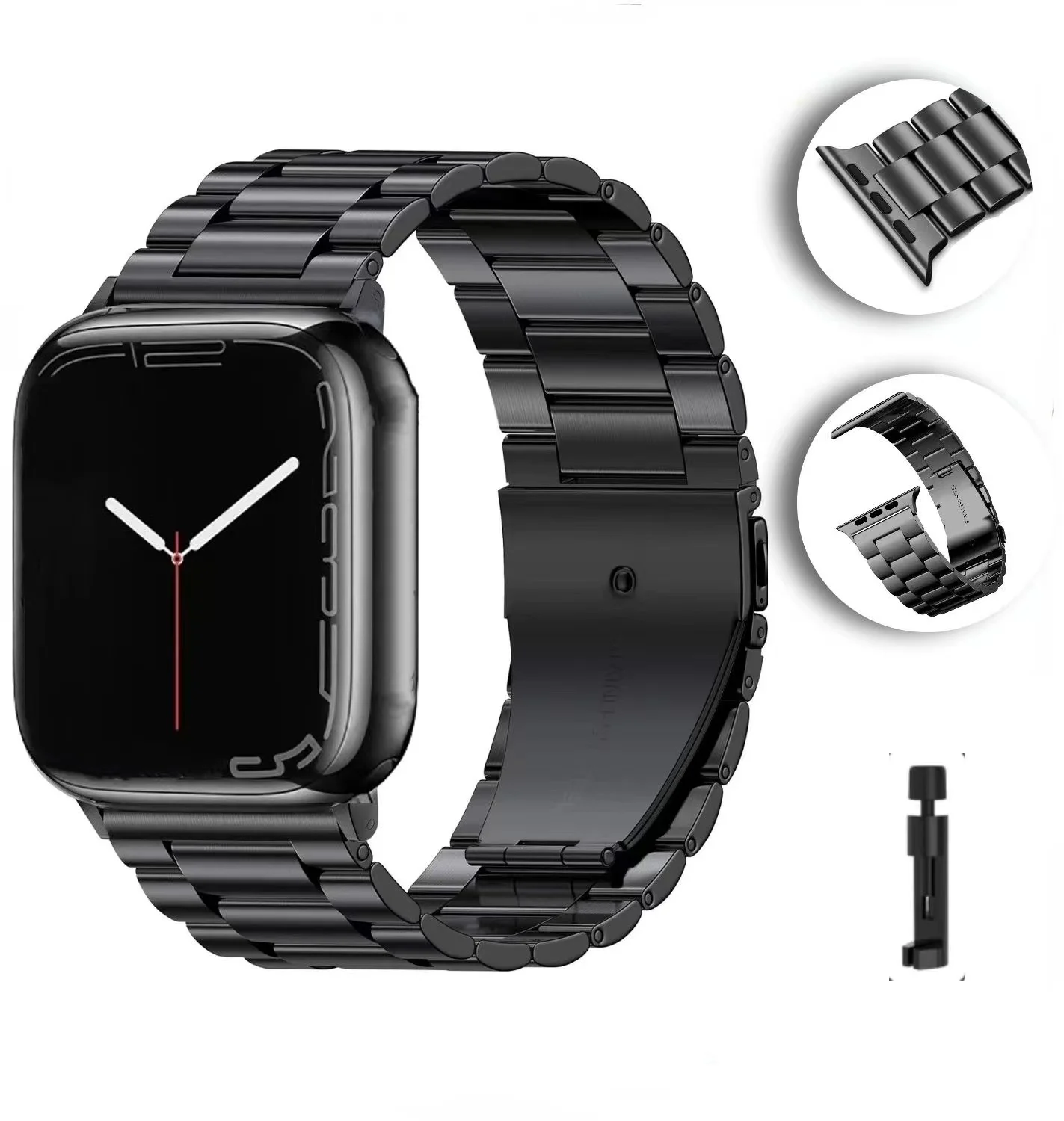 Series Watch Is Suitable for AP Watch 6 Strap Personality Trend AP watch 4/Se Simple Chain Ceramic Stainless Steel Strap