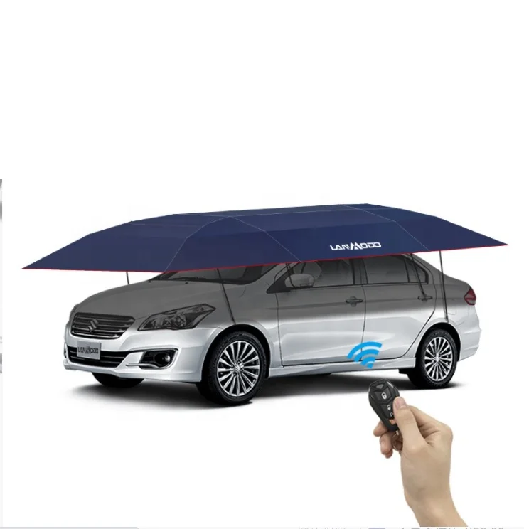 
Free Shipping to Saudi Arabia Automatic Car Tent Umbrella New Arrival Lanmodo 4.8 Meter Automatic Foldable Car Covers 