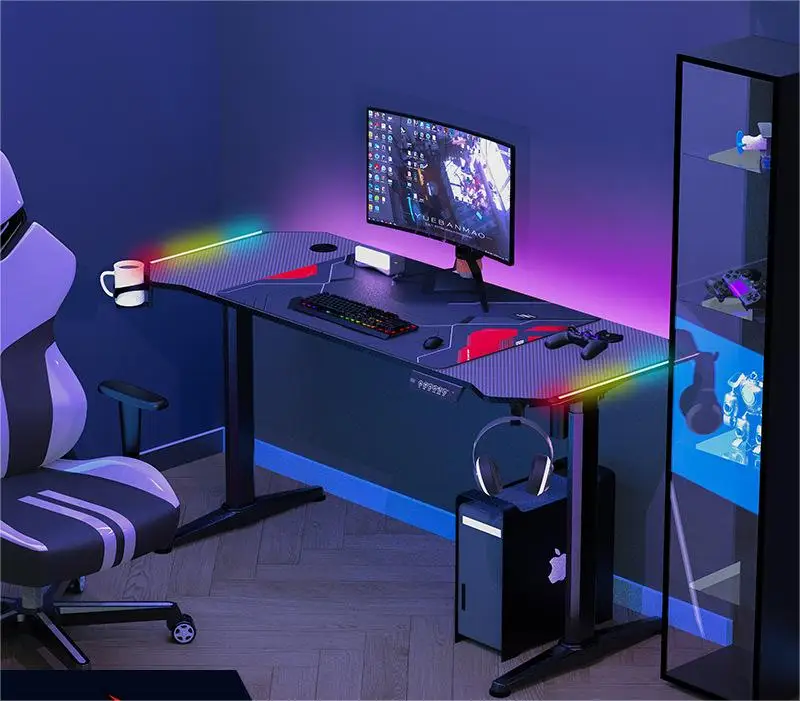 Standing computer desk commercial office lifting table multi-functional game gaming table electric lifting table wholesale