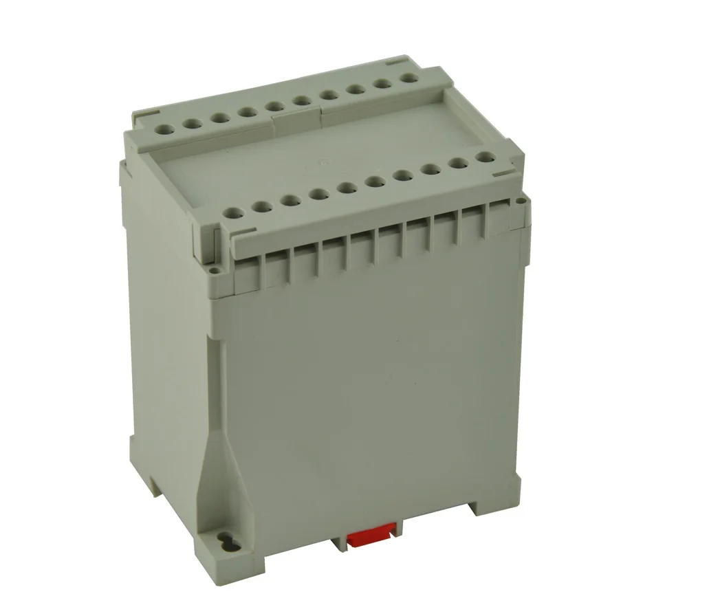 Flame retardant ABS electronic standard din-rail enclosure with terminal block
