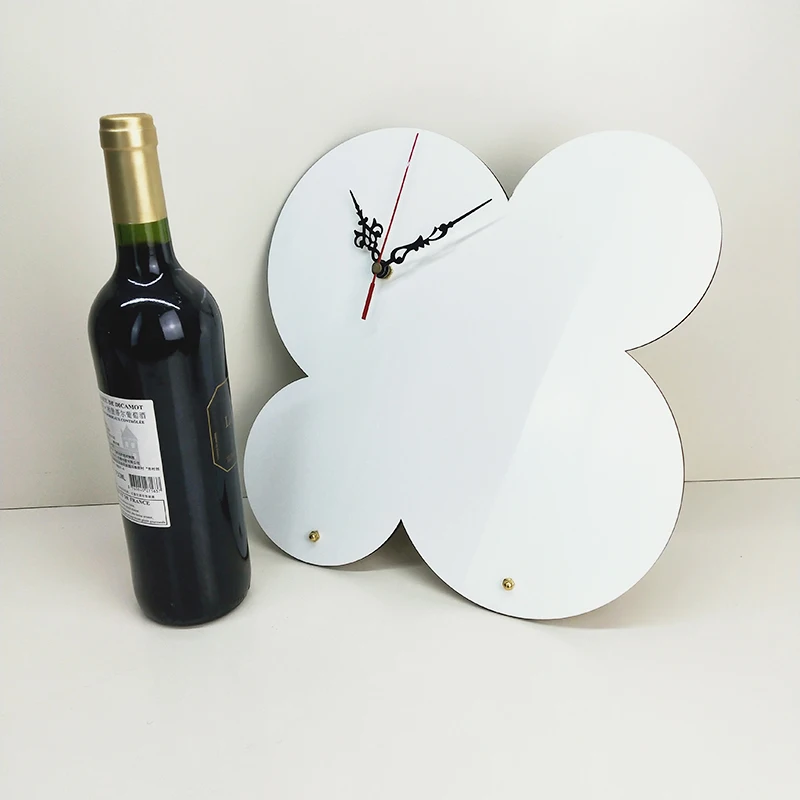 Creative shape sublimation desk clock MDF table alarm personalized watch
