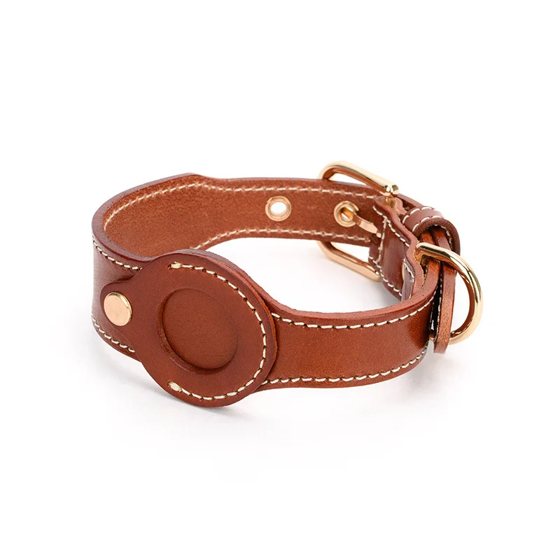 Comfortable Cow Leather Pet Collar Anti-Lost Pet Supplies Durable and Stylish Dog Collar
