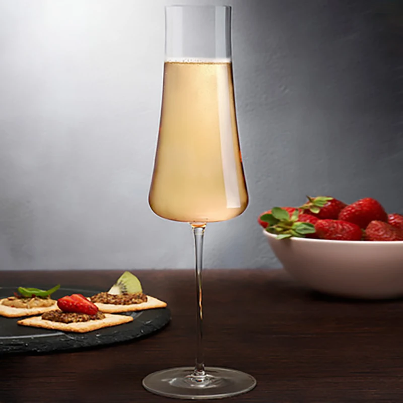 Hand Blown Huge Stemmed Crystal Wine Champagne Goblet Glass for Decoration