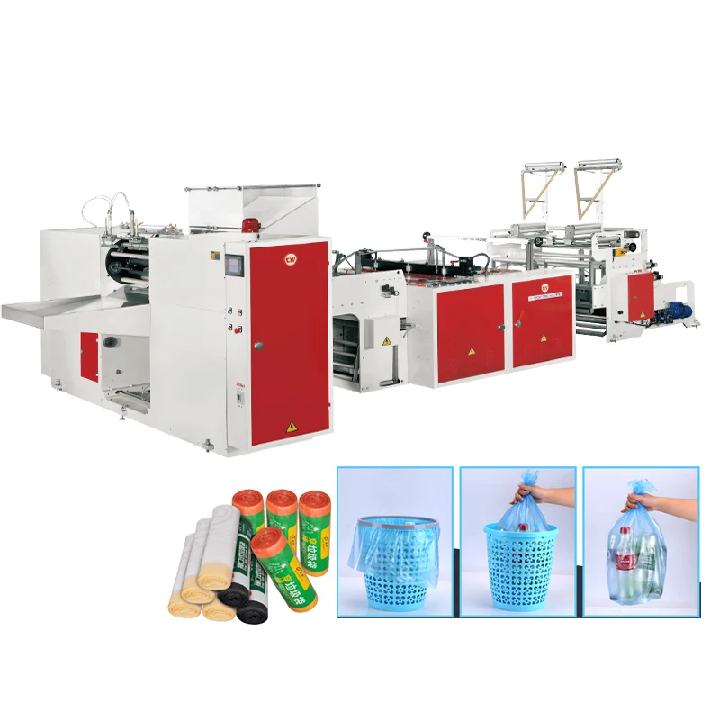 automatic roll to roll bottom star sealing bag on roll garbage trash rolling bag making machine without core