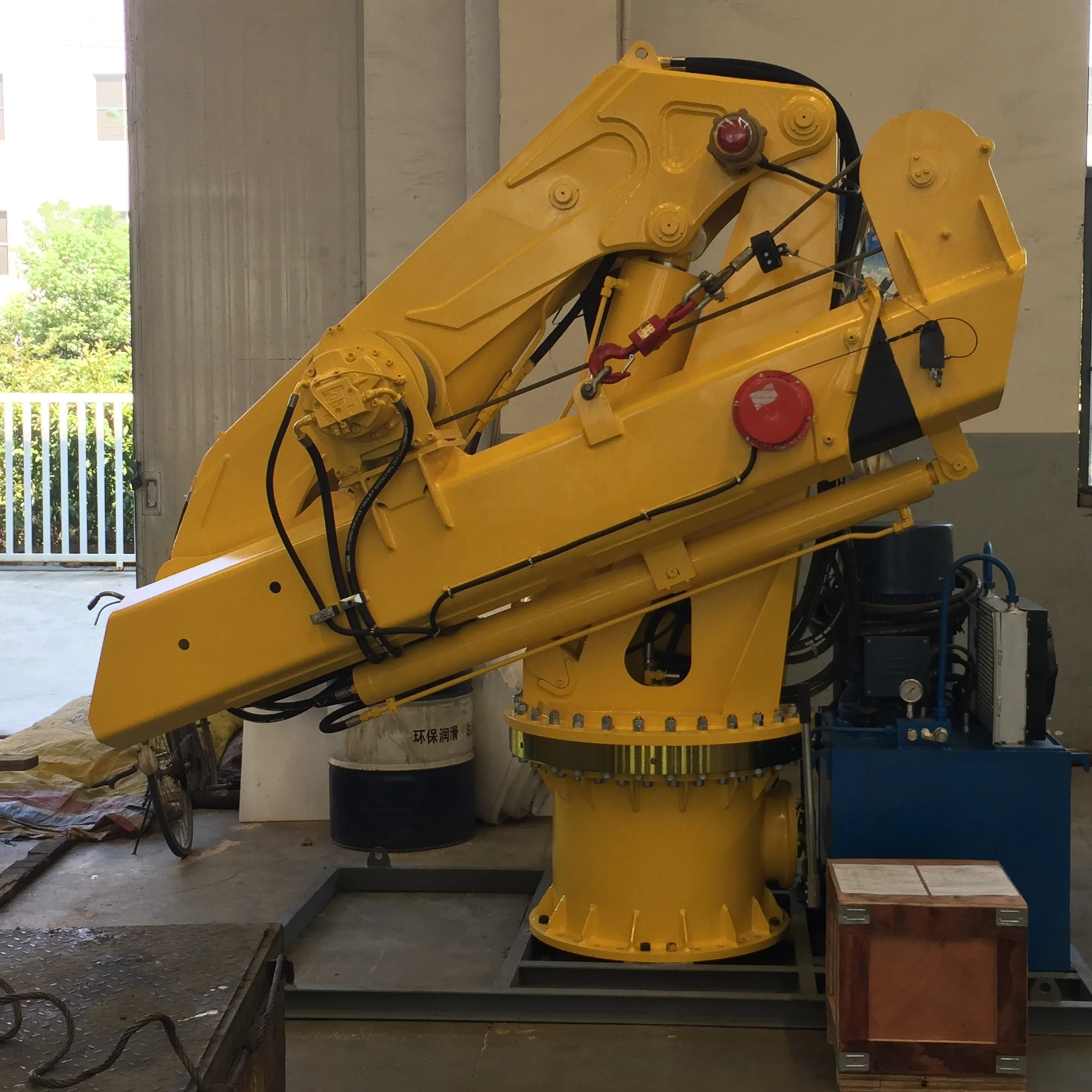 2T6M Hydraulic ship deck crane CCS certificate