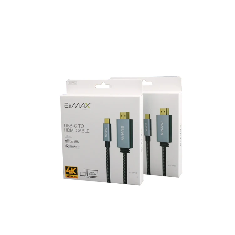 Пользовательская печать телефона зарядное устройство USB кабель упаковочная коробка для мобильных аксессуаров бумага