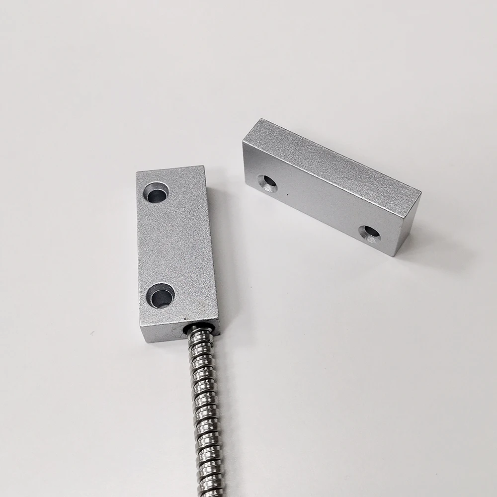 metal door magnetic contact with armored cable  used for alarm system MCS-52A