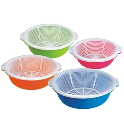 Kitchen vegetable fruit plastic colander and strainers