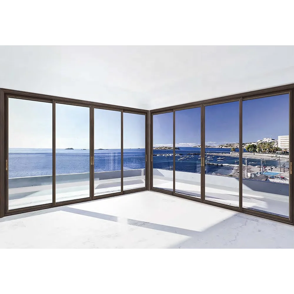 glass interior house aluminium front doors and windows