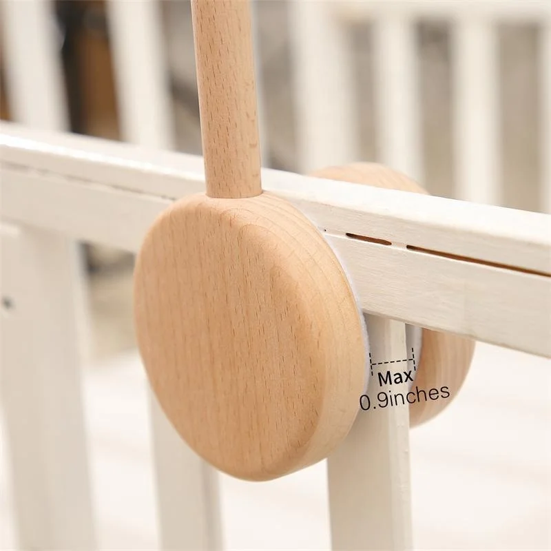 Wooden Bed Bell Bracket Flexible adjustable Baby Bed Bell Holder Extension Tool Baby Bed Bell Baby Mobile Frame
