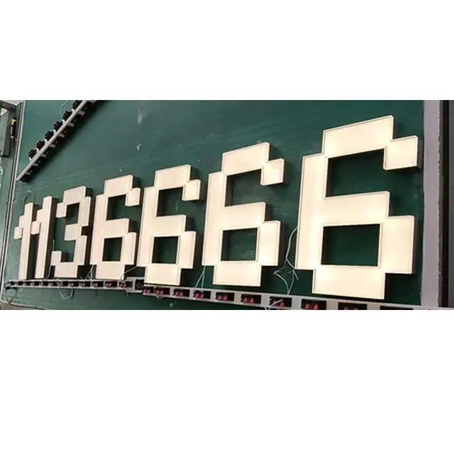 frontlit channel led letter light store business outdoor large storefront letters for business signs pizza shop sign