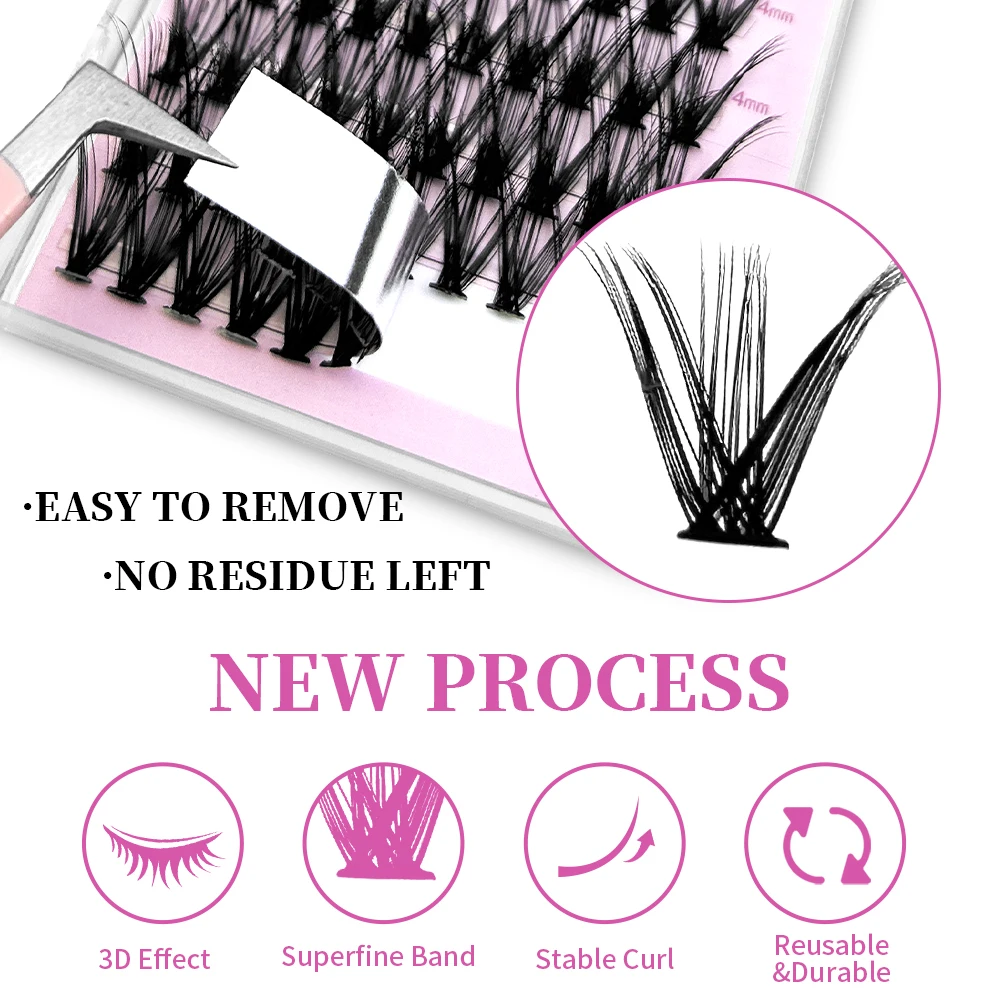 Abonnie Segmented Lashes New Diy Eyelash Extension Kits Packaging Mink Diy Cluster Lash Extension Kit Lash Cluster