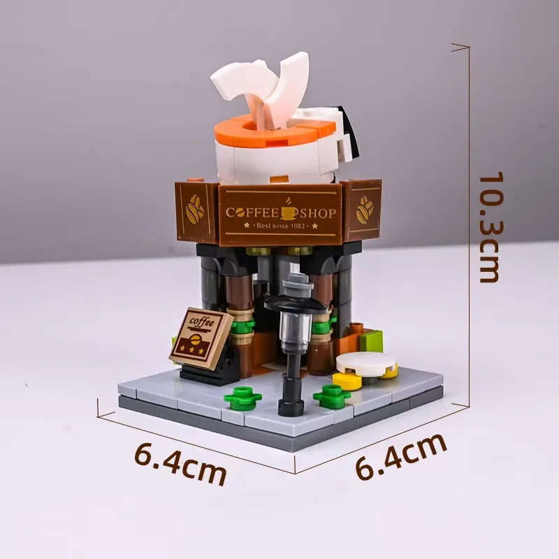 Mini City Street View Building Brick Architecture Model Construction Blocks Toys