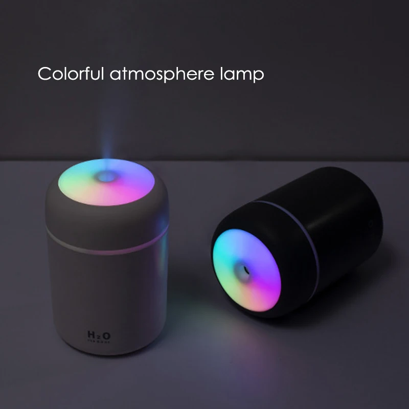 Custom LOGO Desktop USB 300ML Humidifier Bottle Night Light Car Air Humidifier Diffuser