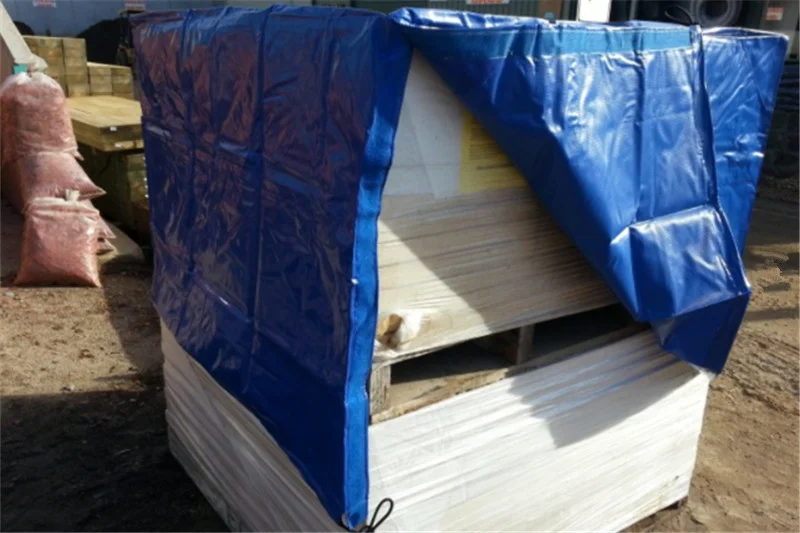 Heavy Duty Reusable PVC Tarpaulin Pallet Cover Industrial Fabric-Plastic PVC Waterproof Pallet Cover