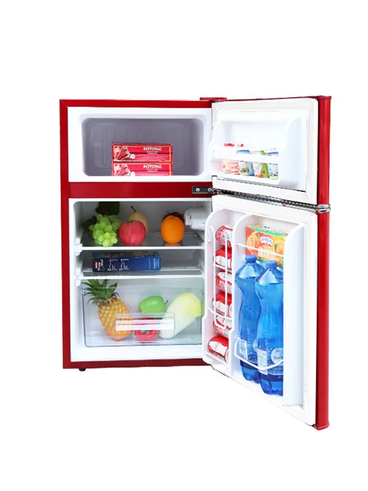 Retro refrigerator double door top freezer home refrigerator multiple color options high quality energy saving