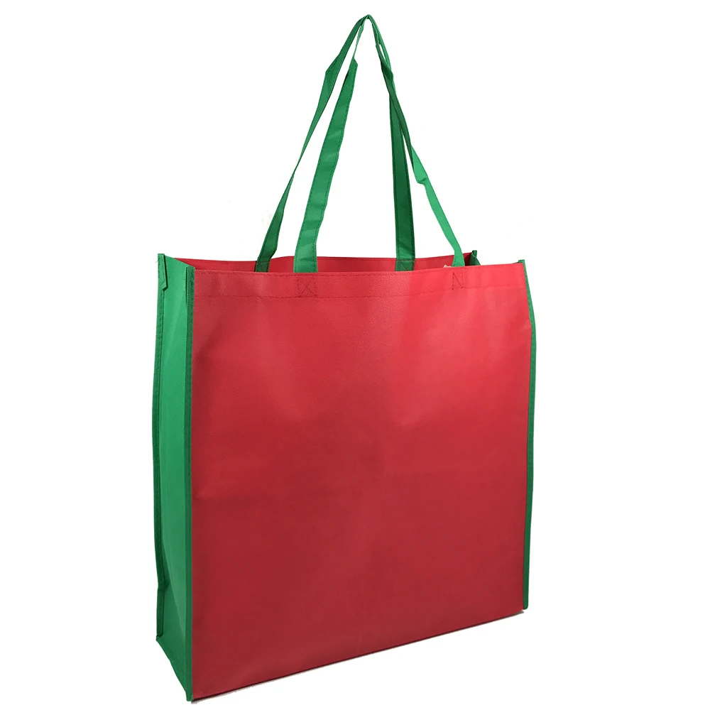 Custom  Promotional Reusable Eco Supermarket Shopping Bag Foldable Non Woven for Grocery