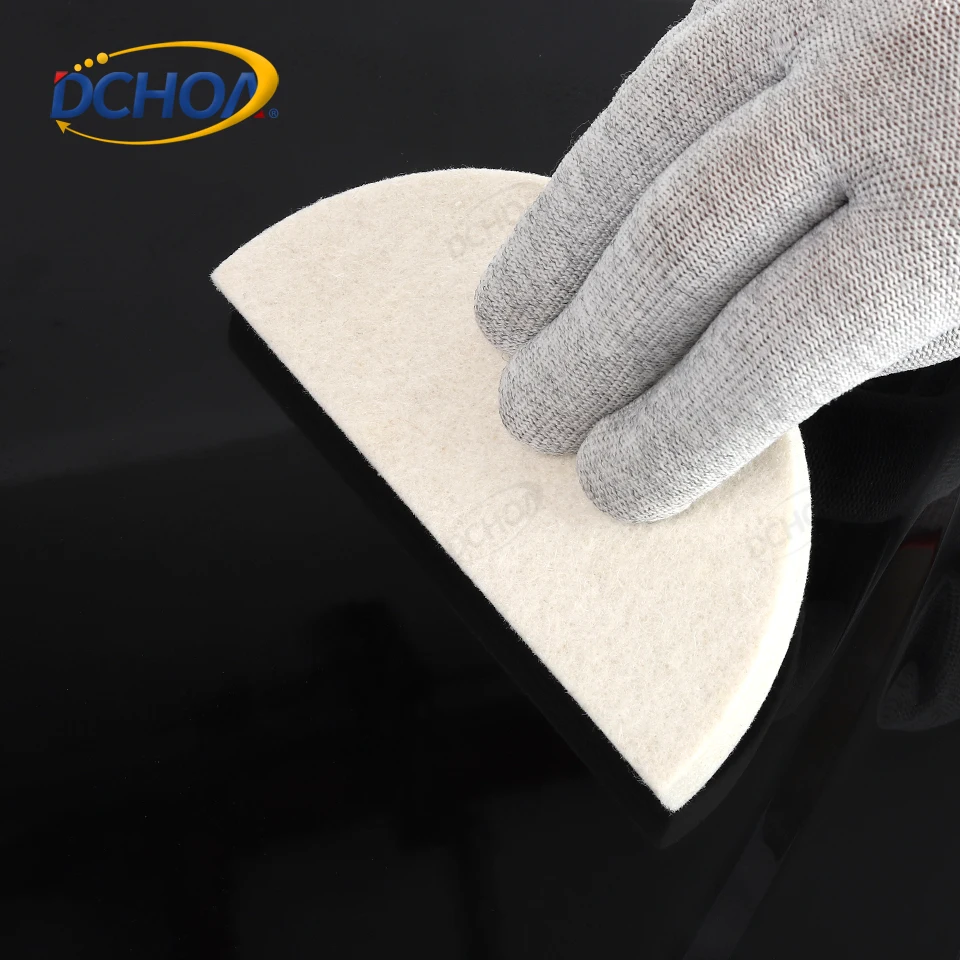 DCHOA Vinyl Wrap Tools Wool Block Squeegee PPF Installation Tool Wool Vinyl Application Squeegee