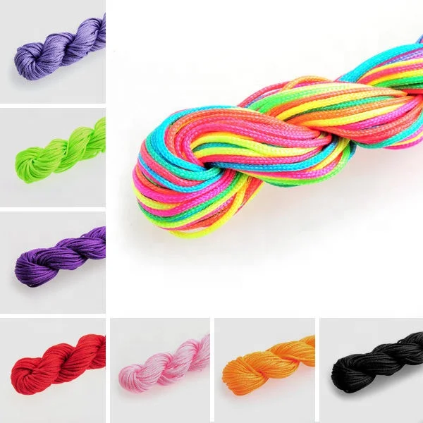 Nylon lacing cord 3mm silk braided cord