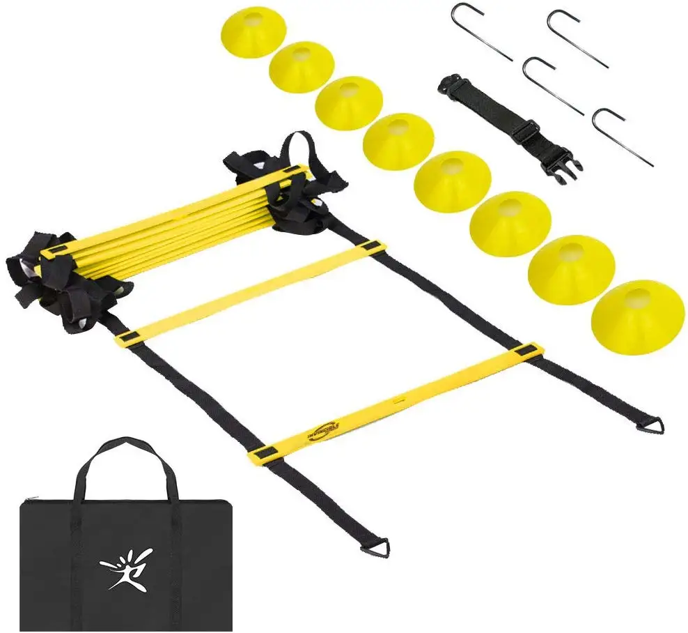 2023 New Agility Ladder & Speed Cones Training Set Improves Coordination, Speed,Include Agility Ladder with Carrying Bag