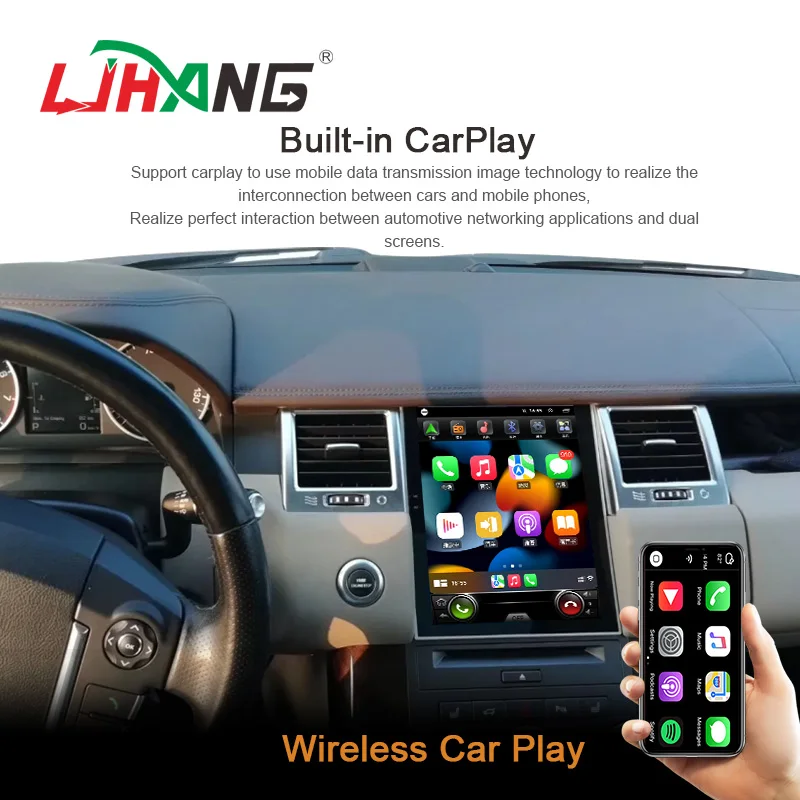 Android 13 8+128G Car multimedia Player For Land Rover Range Rover Sport L320 2010 -2013 GPS Navigation 1 Din Radio Stereo