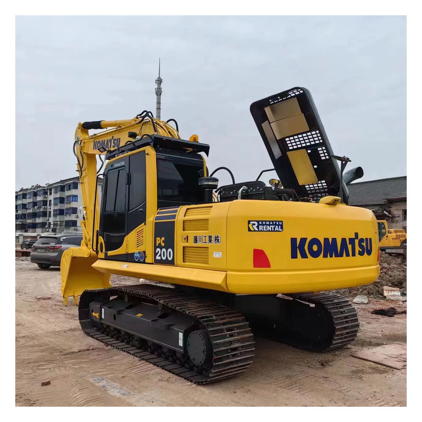 Original KOMATSU PC200 20 Ton Large Hydraulic Backhoe Komatsu Heavy Crawler Excavator Good Condition