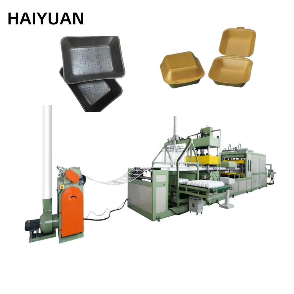 best selling to Egypt polystyrene foam trays PS recyclable  meal food box lunch plates containers mold machine