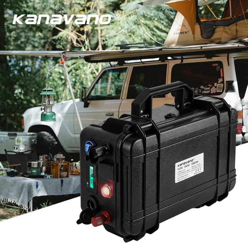 deep cycle 12v 100AH 120ah Lifepo4 Battery 130ah 150AH portable solar rechargeable Battery for RV camping